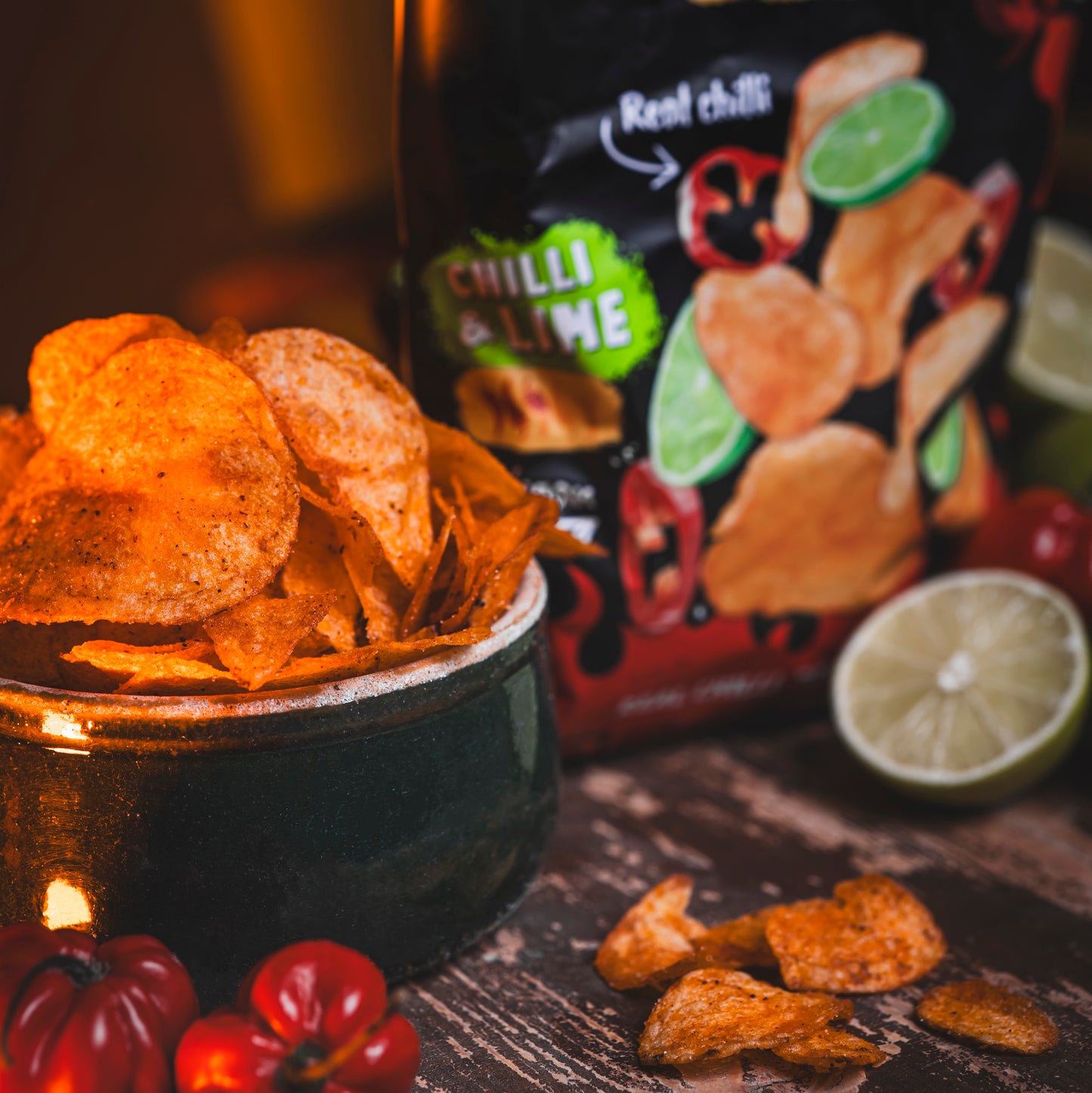 Kartoffelchips Chilli & Lime, 80 g