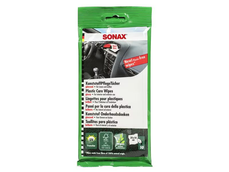 Sonax jeu de chiffons de nettoyage en plastique 10 pièces
