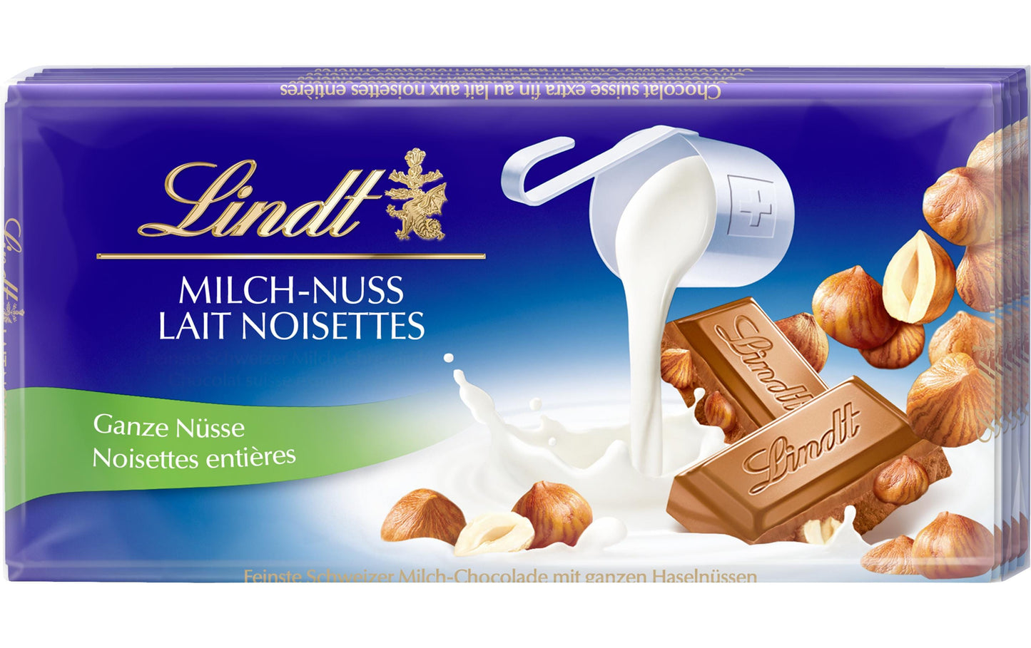 Lindt Tafelschokolade Milch Nuss 5 x 100 g