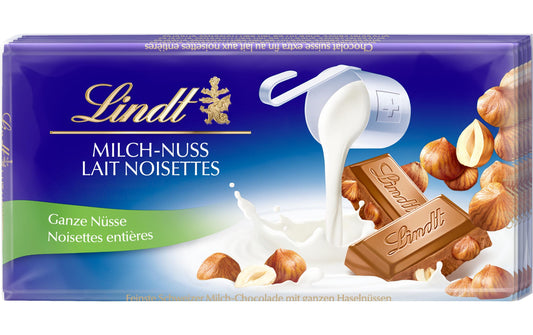 Lindt Tafelschokolade Milch Nuss 5 x 100 g