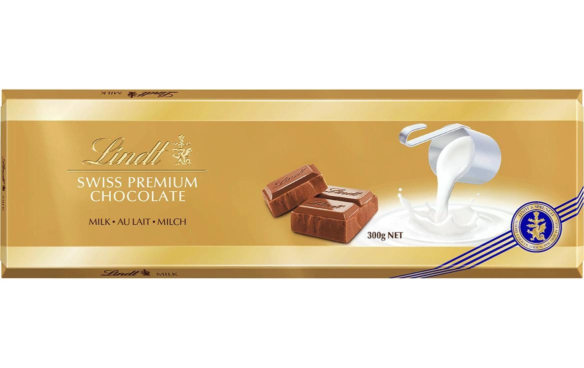 Tablette de chocolat au lait Lindt 300 g