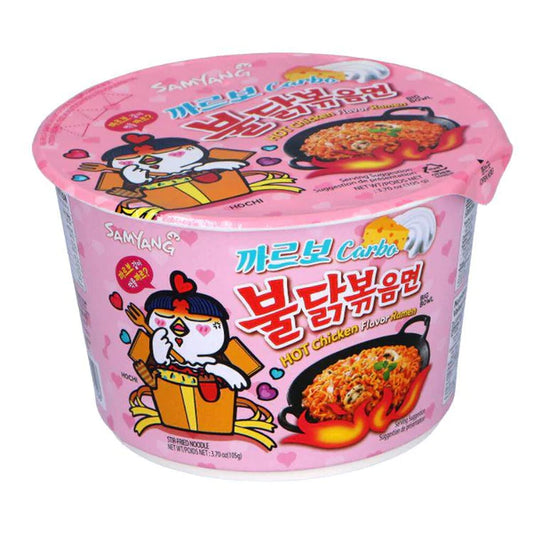 Buldak Hot Chicken Flavor Ramen Big Bowl Cabronara, 105g MHD 03.01.2025 beachte Beschreibung