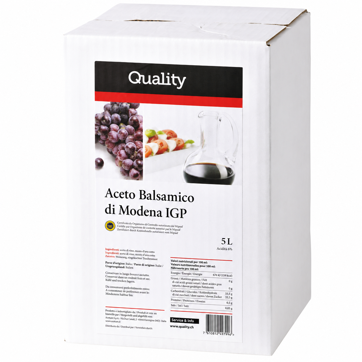Quality Aceto Balsamico Rouge 5L