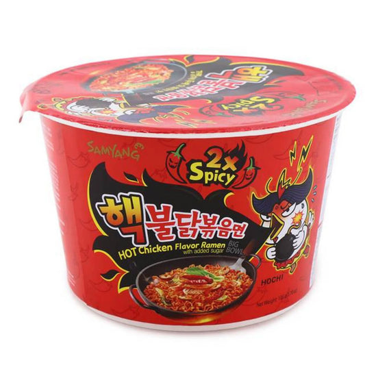 Buldak Hot Chicken Flavor Ramen Big Bowl 'X2 Spicy, 105g