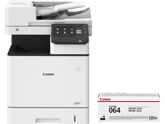 Canon multifunction printer i-SENSYS MF832Cdw + Canon Toner 064 BK