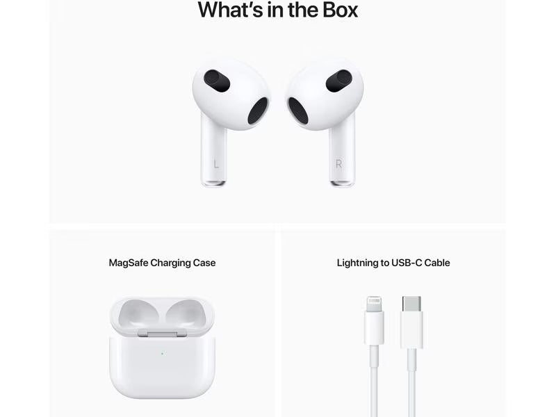 Apple True Wireless Écouteurs intra-auriculaires AirPods 3e génération MagSafe Blanc