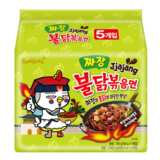 Buldak Hot Chicken Ramyeon (Jjajang), 5 x 140g