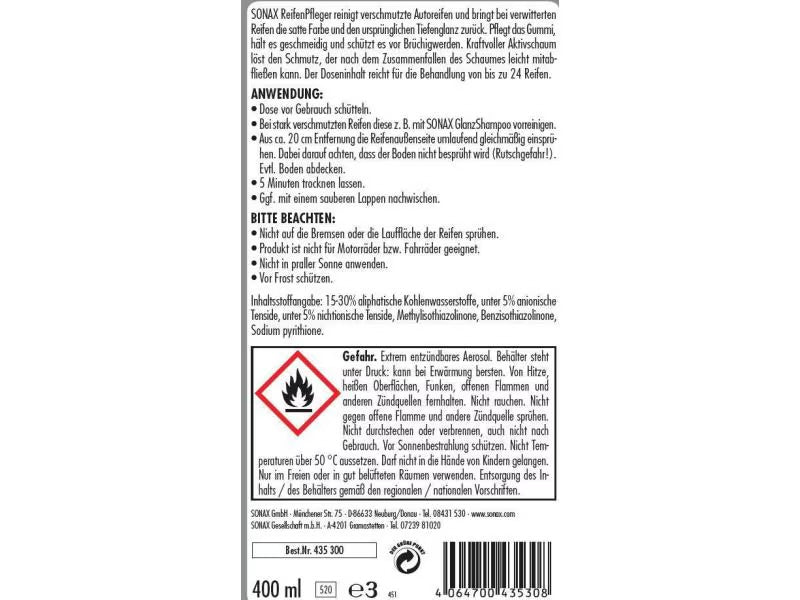 Sonax Tire Cleaner 400 ml