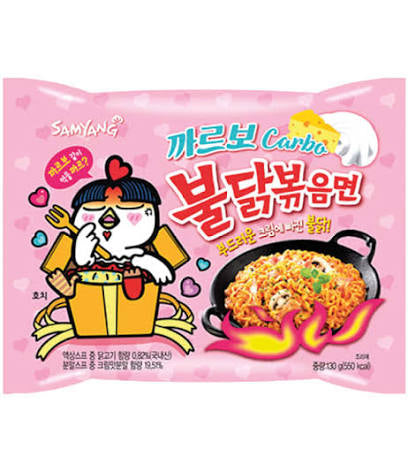 Buldak Ramen Noodles Hot Chicken Carbonara, 130g