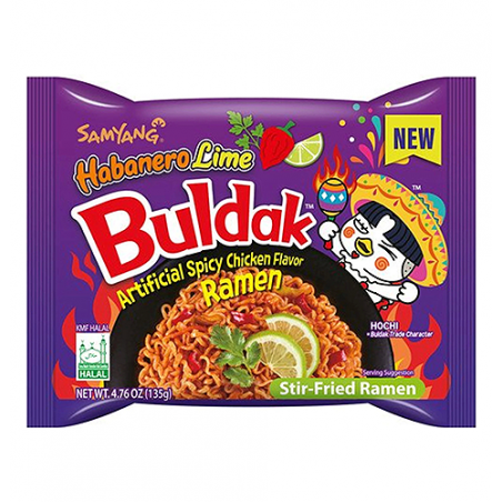 Buldak Hot Chicken Ramyeon (Habanero Lime), 140g