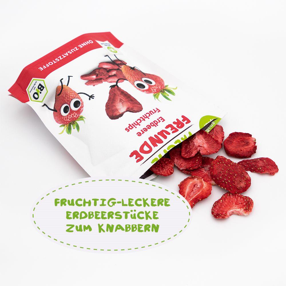 Freche Freunde Fruchtchips Erdbeere, 12g