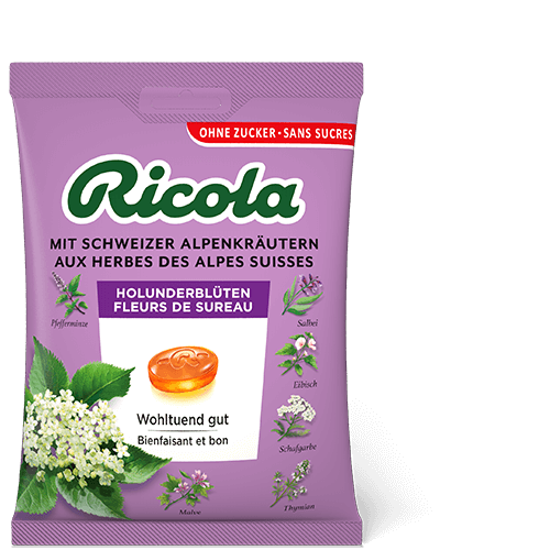 Ricola bonbons fleurs de sureau sans sucre 125 g