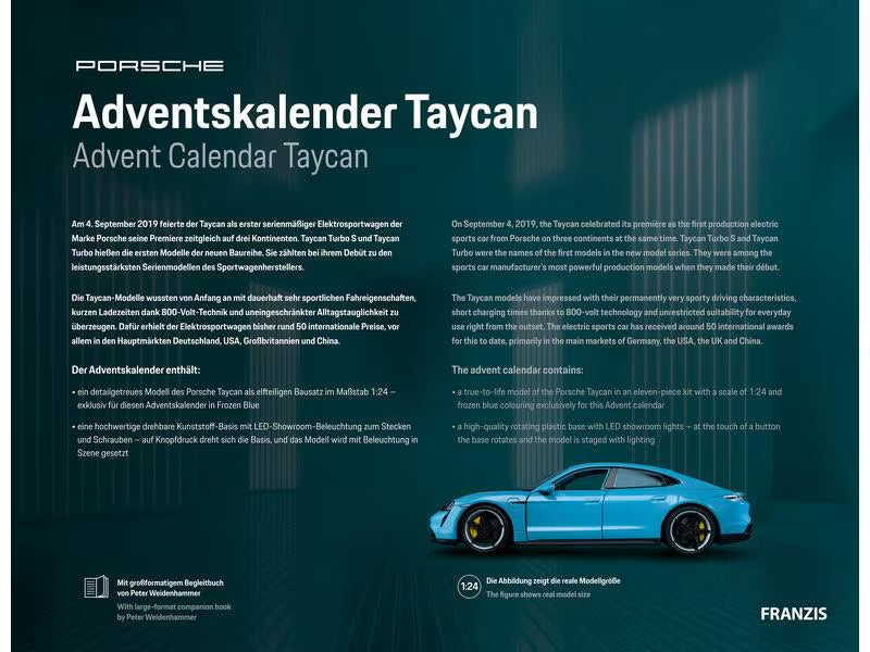 Calendrier de l'Avent Franzis Porsche Taycan 1:24