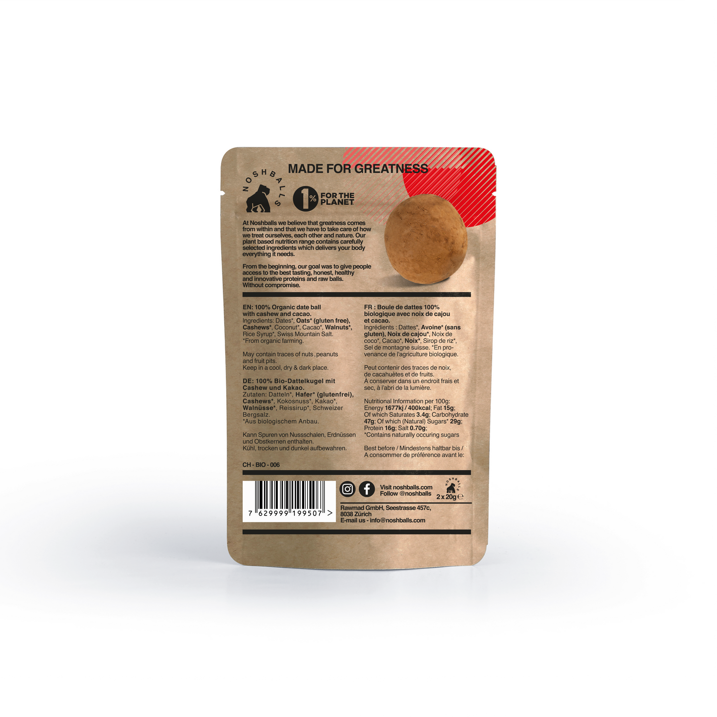 Pack de recharge Noshballs, 40 g