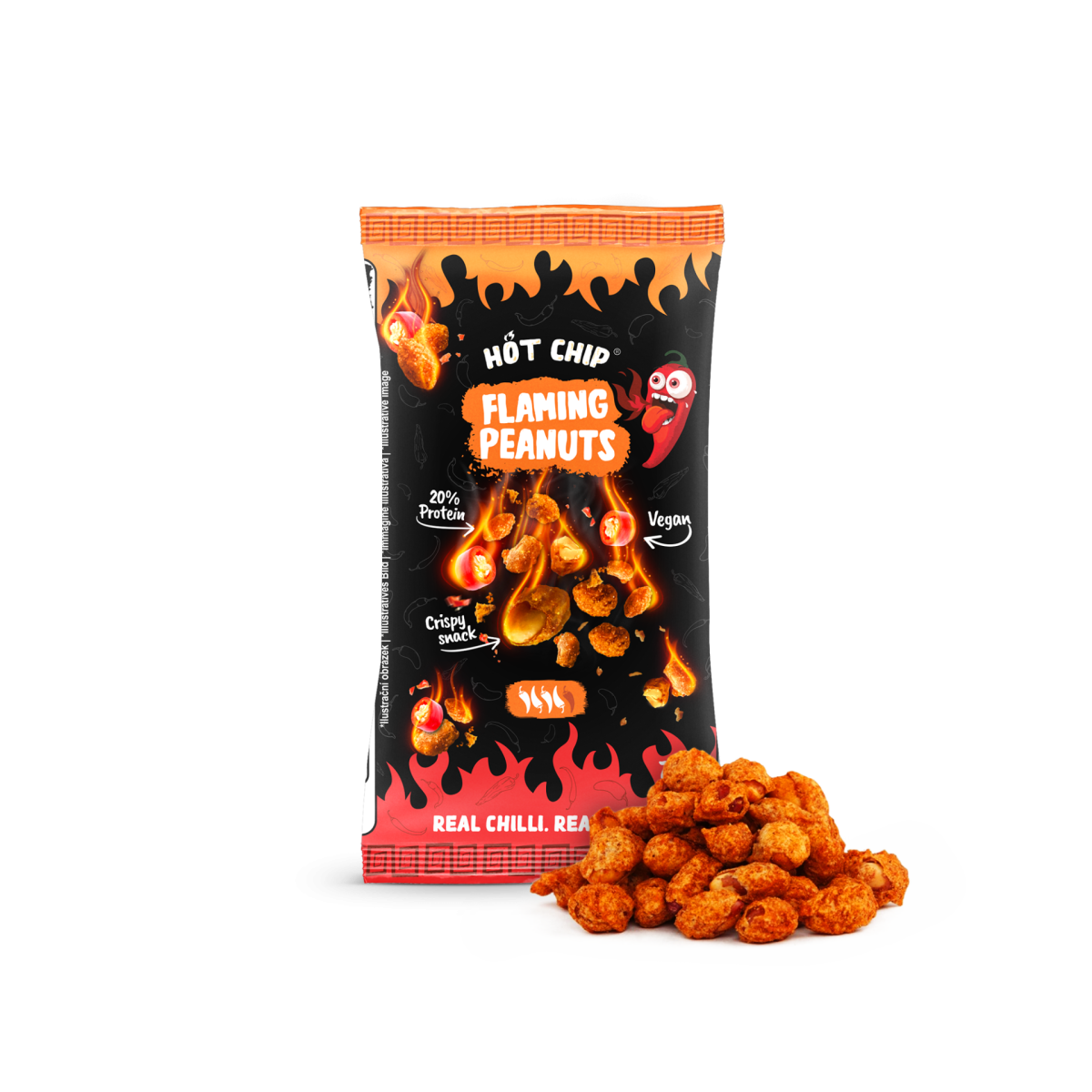 Flaming Peanuts Hot Chili Erdnüsse 70 g – Knusprig, Feurig & Unvergesslich