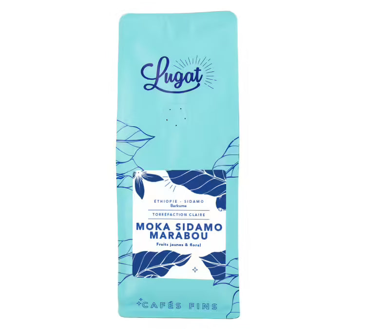 250 g - gemahlener Kaffee - Äthiopien Moka Sidamo Marabou für italienische Kaffeemaschine - LUGAT