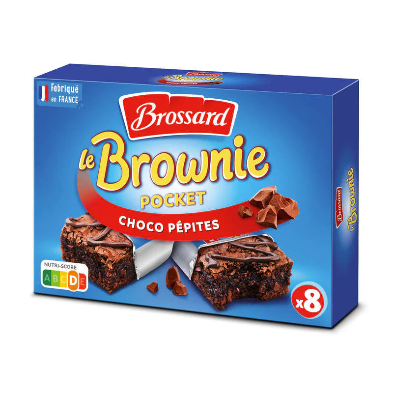 🍫 Brossard Le Brownie Pocket Choco Pépite – 8 Stück