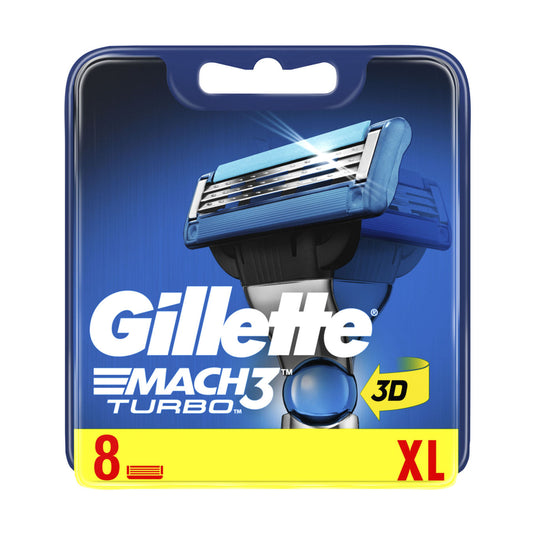 Razor blades Mach3 Turbo 3D, 8 pcs