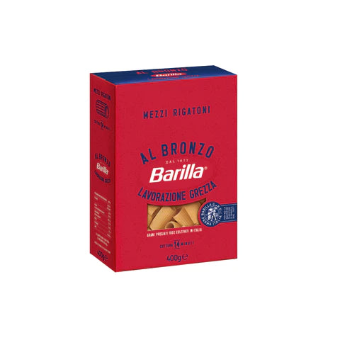 Barilla Mezze Penne Rigate al Bronzo Pasta, 400g