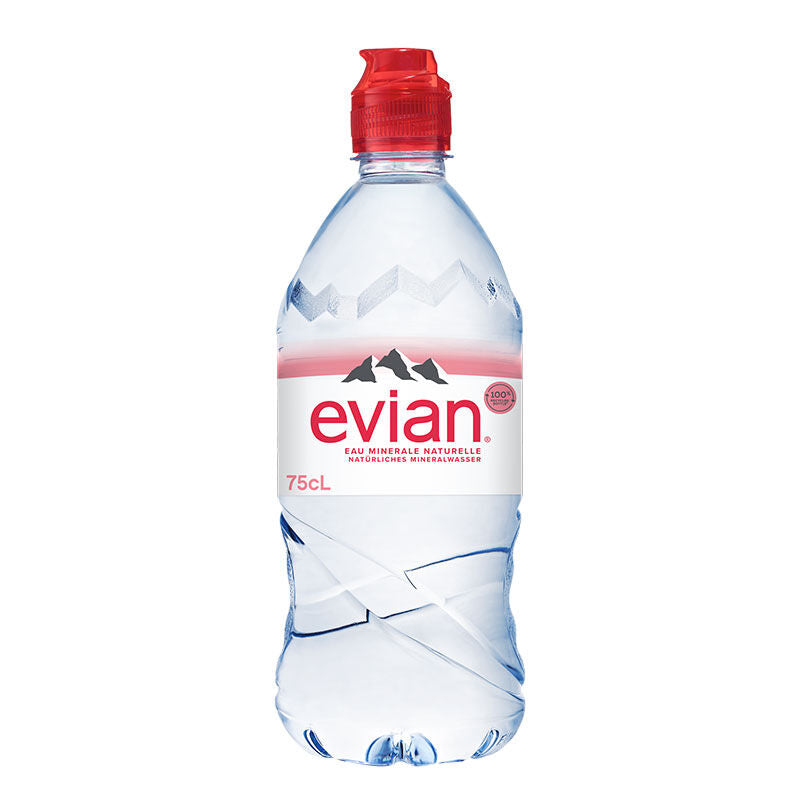 Casquette sport Evian, PET 75 cl