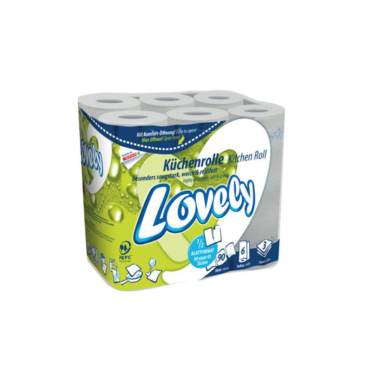 Lovely Küchenrolle weiß 6 Rollen