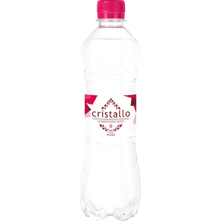 Cristallo rot mit Kohlensäure, PET 50 cl
