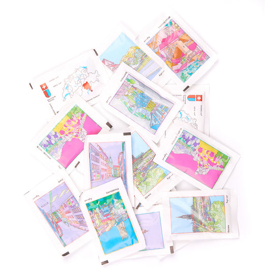 Sugar bags canton capitals design 1000 pieces à 5g