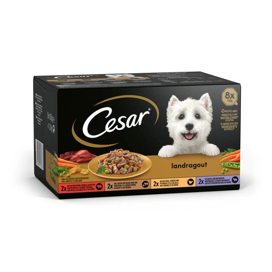 Cesar Landragout Hundenassfutter 8x150g