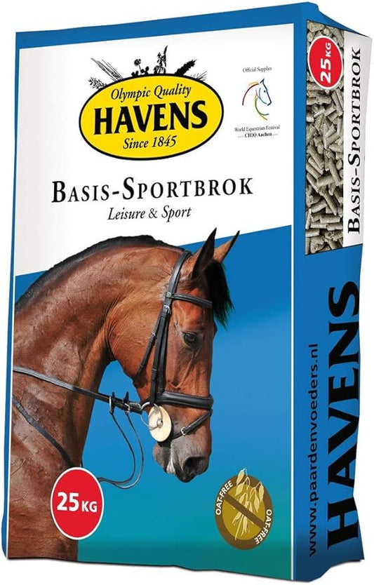Havens Basis-Sportbrok – 25 kg (Aliment sans avoine pour chevaux)