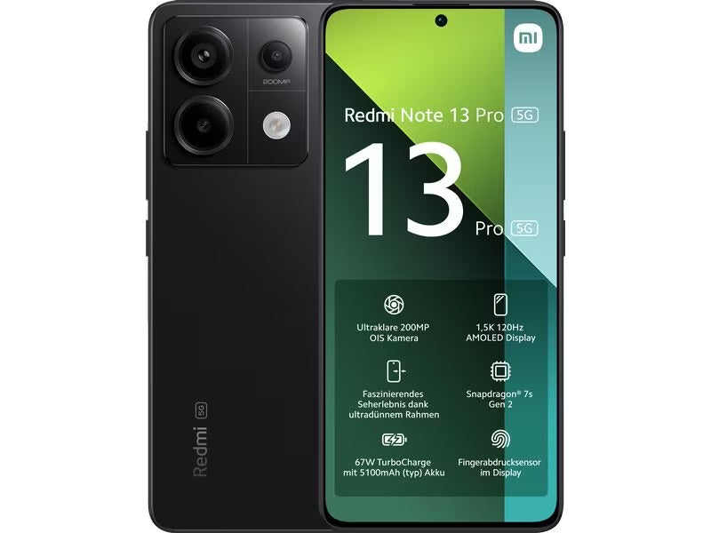 Xiaomi Redmi Note 13 Pro 5G 256 GB Schwarz