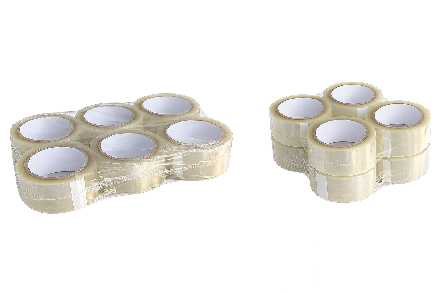 Transparentes Verpackungsklebeband 6er-Pack 50mm x 100mm