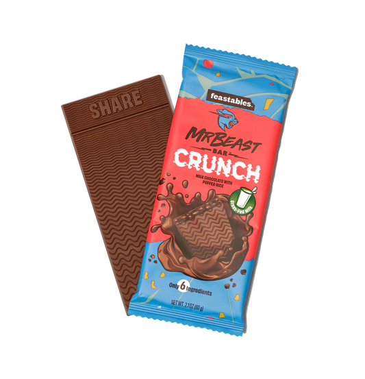 Mr. Beast Crunch & Puffed Rice Chocolate Bar, 60g