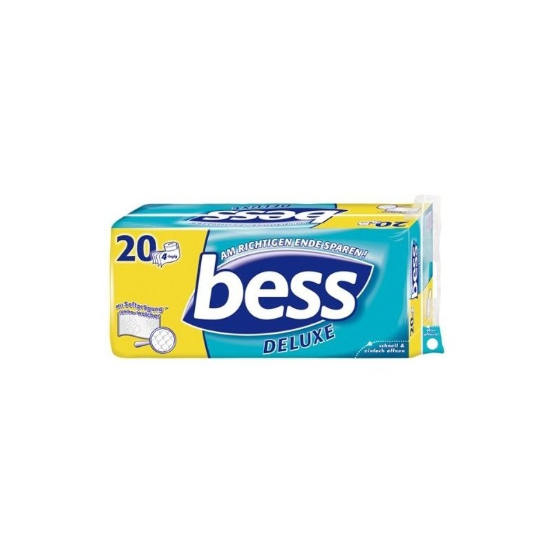 Papier toilette Bess Deluxe 4 épaisseurs 20 rouleaux x 150 feuilles