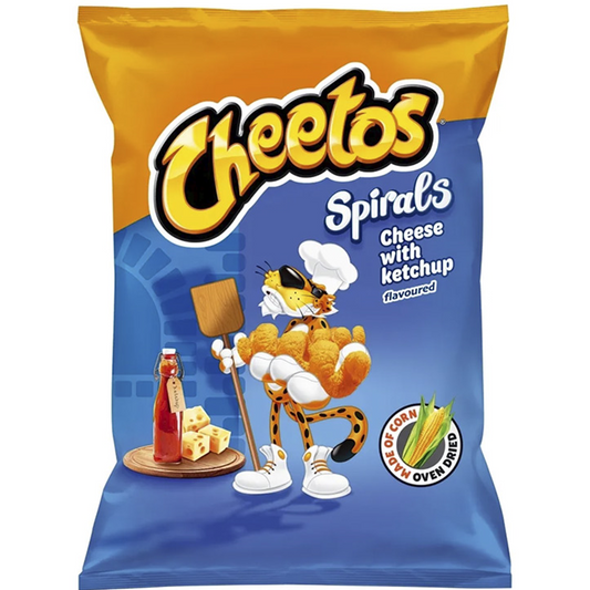 Cheetos Cheese Ketchup Spirals Crisps, 130g