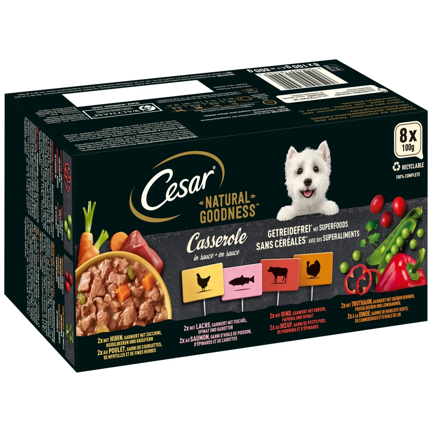 Cesar Natural Goodness Casserole Hundenassfutter 8x100g