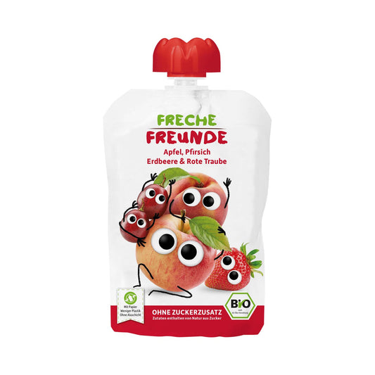 Cheeky Friends Squeeze Pomme, Mangue, Pêche, 100g