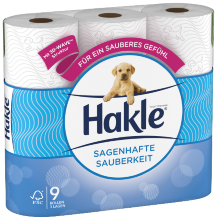 Hakle toilet paper fabulous cleanliness white 3-ply 12 rolls
