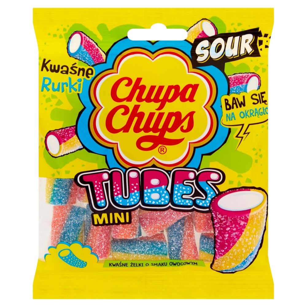 Chupa Chups Tubes Mini Sour, 90g