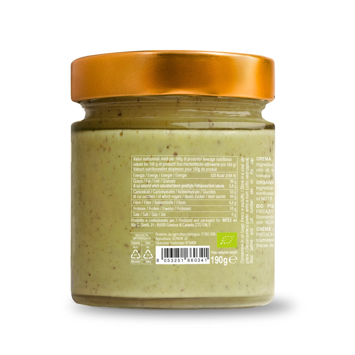 Bio Pistaziencreme Süss Convivia, 190g