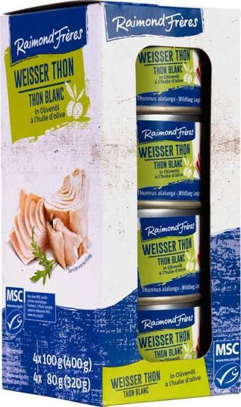 Raimond Frères MSC Weißer Thunfisch in Olivenöl 4 x 200 g