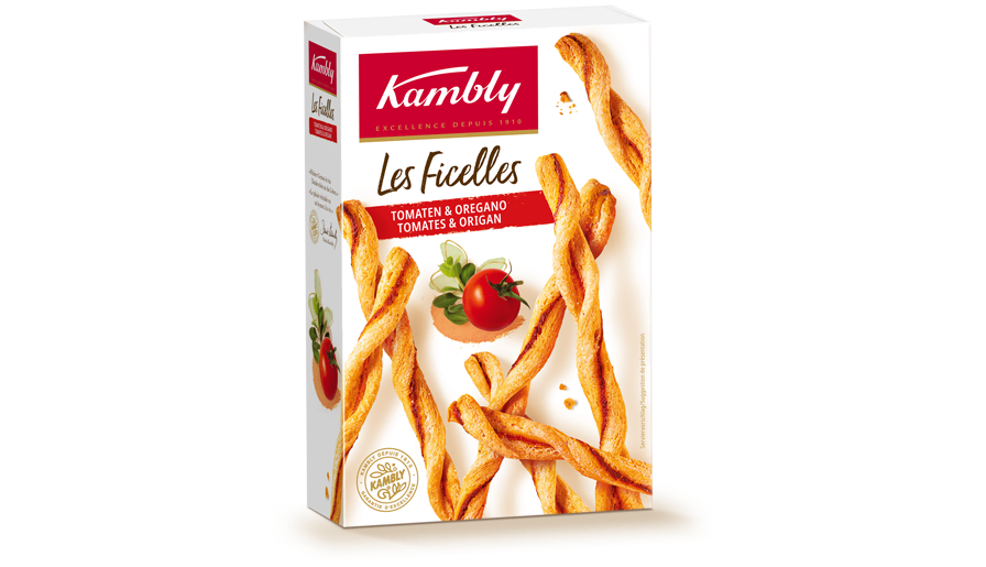Kambly Les Ficelles Tomaten & Oregano – Schweizer Apérogebäck