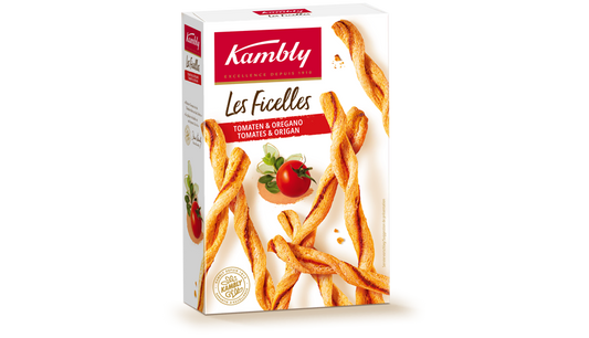 Kambly Les Ficelles Tomaten & Oregano – Schweizer Apérogebäck