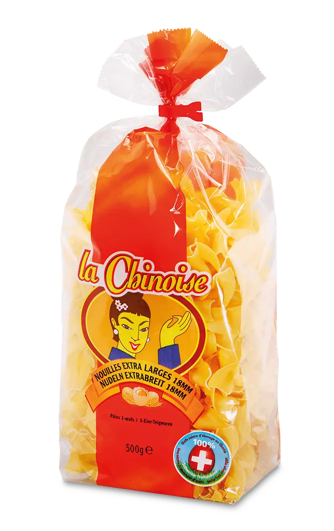 La Chinoise Eiernudeln extrabreit 18 mm (500 g) x 8