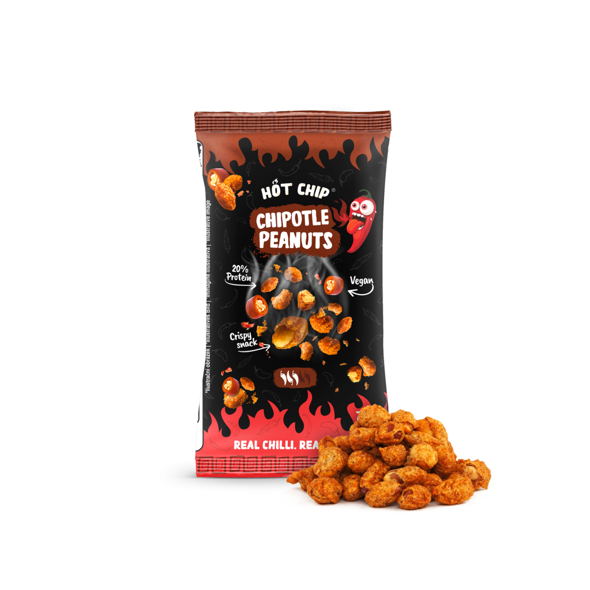 Chipotle Peanuts 70 g – Räucher-Chili-Erdnüsse mit Vollgummi