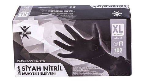 Has-Pet Einweghandschuhe Nitril Schwarz Größe XL – Puderfrei, Reißfest & Komfortabel