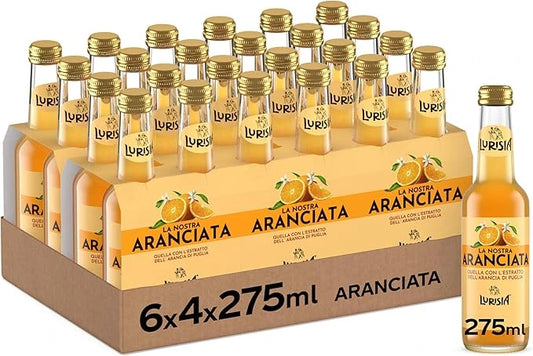 Lurisia La Nostra Aranciata – Italienische Orangenlimonade (275 ml Glasflasche)