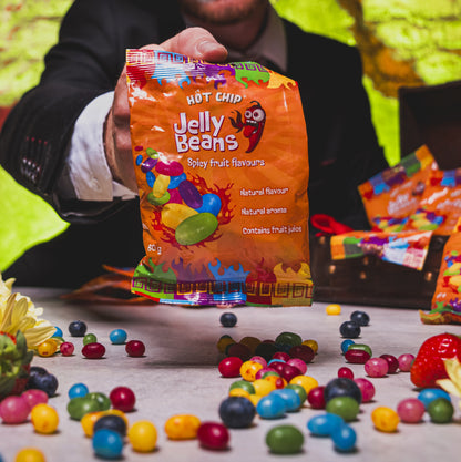 Scharfe Jelly Beans 60 g – Fruchtige Bonbons mit Chili-Kick | Hot Chip