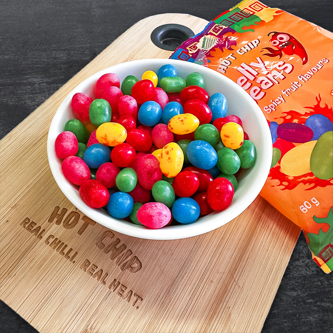Scharfe Jelly Beans 60 g – Fruchtige Bonbons mit Chili-Kick | Hot Chip