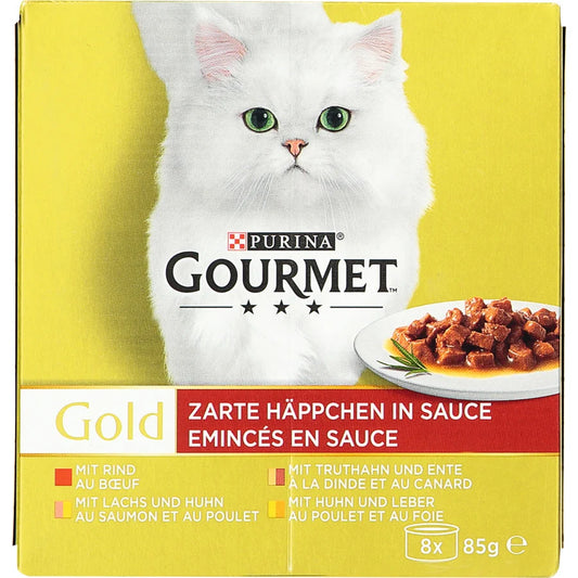 Gourmet Gold – Zarte Häppchen in Sauce (8 × 85 g)