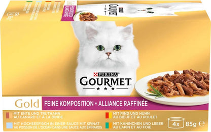 Gourmet Gold – Feine Komposition in Sauce (4 × 85 g)